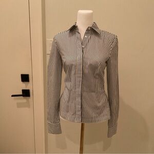 Bailey 44 Men's Black and White Striped Dress Shirt